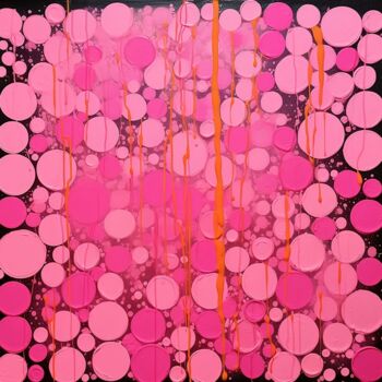 Schilderij getiteld "Pink Champagne" door Elena Aleksandrova, Origineel Kunstwerk, Digitale afdruk
