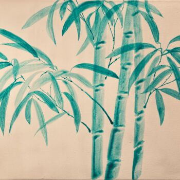 Painting titled "Bamboo" by Elena Belkova, Original Artwork, Acrylic