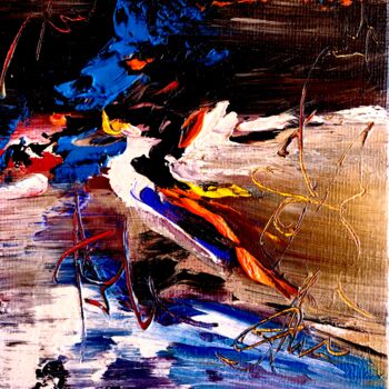 Ζωγραφική με τίτλο "Abstract #8" από Elena Belous, Αυθεντικά έργα τέχνης, Λάδι Τοποθετήθηκε στο Ξύλινο πάνελ