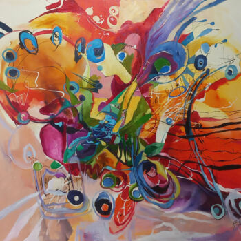 Картина под названием "Wind gusts, origina…" - Elena Bissinger, Подлинное произведение искусства, Масло