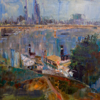 Картина под названием "Pier" - Elena Branovitskaya, Подлинное произведение искусства, Масло