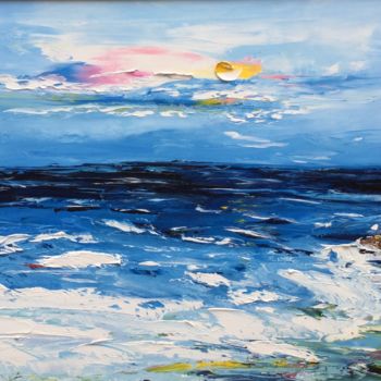 Pittura intitolato "Mare.jpeg" da Elena Buzhurina, Opera d'arte originale, Olio