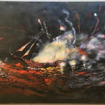 Painting titled "Turbulence" by Elena Chebotareva, Original Artwork, Acrylic