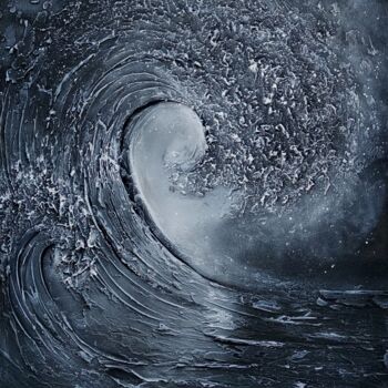 Pintura titulada "Wave. Night" por Elena Chugurova, Obra de arte original, Acrílico