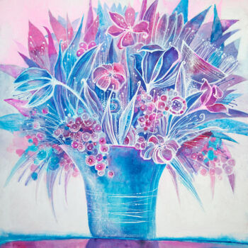 Malarstwo zatytułowany „In pink” autorstwa Елена Додока, Oryginalna praca, Akryl