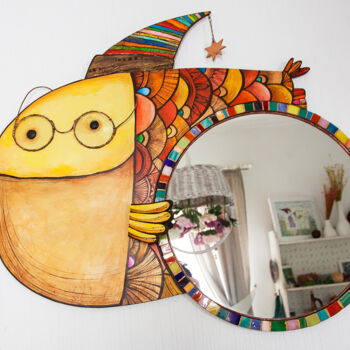 「Mirror "Stargazer"」というタイトルのデザイン Елена Додокаによって, オリジナルのアートワーク, 家具