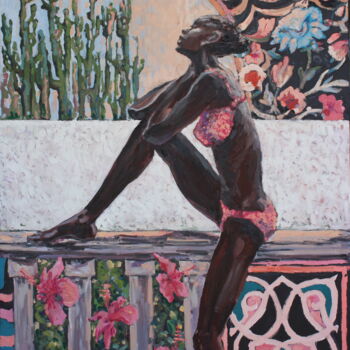 Peinture intitulée "Paraiso.Dream 2." par Elena Done, Œuvre d'art originale, Huile Monté sur Châssis en bois
