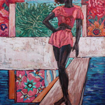 Pintura titulada "Paraiso.Dream 4." por Elena Done, Obra de arte original, Oleo Montado en Bastidor de camilla de madera