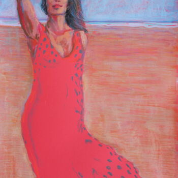 Рисунок под названием "Silhouettes. Tarifa…" - Elena Done, Подлинное произведение искусства, Пастель