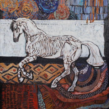 Pintura intitulada "Magic Horse" por Elena Done, Obras de arte originais, Óleo