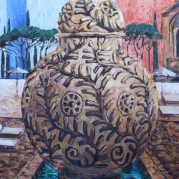 Pintura titulada "Vase with resources…" por Elena Done, Obra de arte original, Oleo
