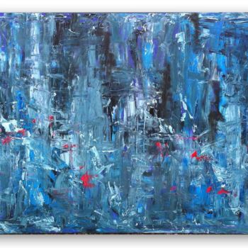 Pittura intitolato "Lights in the rain" da Elena Ferro, Opera d'arte originale, Acrilico