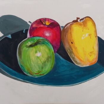 Painting titled "Still life with thr…" by Elena Giger, Original Artwork, Acrylic