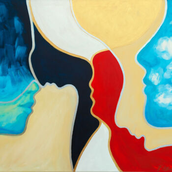 Painting titled "RELATIONS-5- origin…" by Elena Ilina, Original Artwork, Acrylic