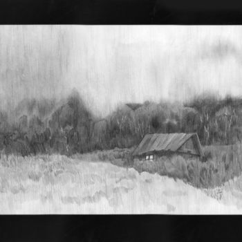 Drawing titled "Woods 1" by Elena Kononova, Original Artwork, Pencil