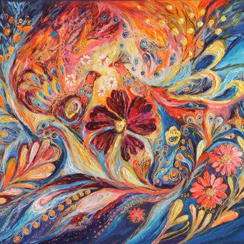 Peinture intitulée "The Flowers of Sea" par Elena Kotliarker, Œuvre d'art originale, Acrylique