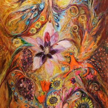 Schilderij getiteld "The Spirit of Garden" door Elena Kotliarker, Origineel Kunstwerk, Acryl