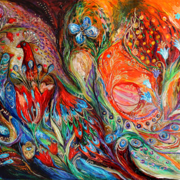 Pittura intitolato "Under the Rainbow" da Elena Kotliarker, Opera d'arte originale, Acrilico