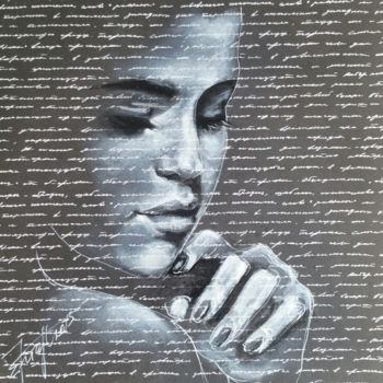 Painting titled ""Selena"" by Elena Kraft, Original Artwork, Gouache