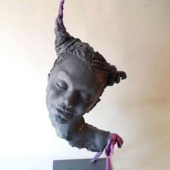 Sculpture titled ""FLYING CONNECTIONS…" by Elena Kraft, Original Artwork, Clay