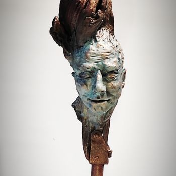 Sculpture titled ""Faun"" by Elena Kraft, Original Artwork, Clay