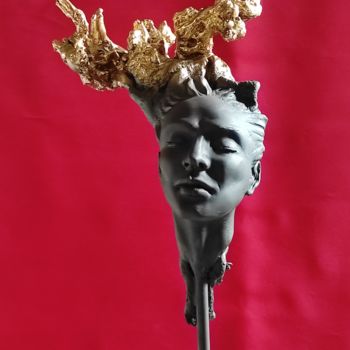 Sculpture titled ""Mida"" by Elena Kraft, Original Artwork, Clay