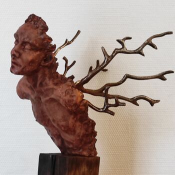 Sculpture titled "Prometheus" by Elena Kraft, Original Artwork, Clay