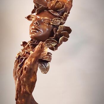 Sculpture titled ""Magnolia"" by Elena Kraft, Original Artwork, Clay