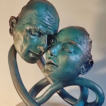 Sculpture titled ""Endless Love"" by Elena Kraft, Original Artwork, Clay