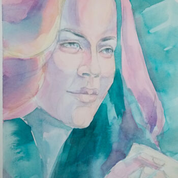 Peinture intitulée "Утро" par Elena Kurnosova, Œuvre d'art originale, Aquarelle