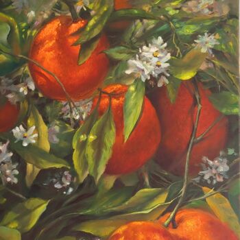 Peinture intitulée "Oranges" par Elena Mardashova, Œuvre d'art originale, Huile