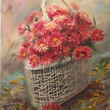 Peinture intitulée "Coral flowers" par Elena Mardashova, Œuvre d'art originale, Huile