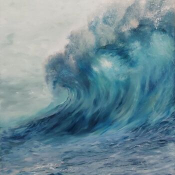 Peinture intitulée "Wave" par Elena Mardashova, Œuvre d'art originale, Huile