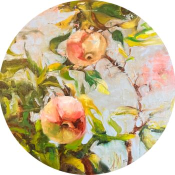 Картина под названием "Ruddy apples" - Elena Mashajeva-Agraphiotis, Подлинное произведение искусства, Масло