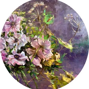 Malerei mit dem Titel "Impressionist Flora…" von Elena Mashajeva-Agraphiotis, Original-Kunstwerk, Öl