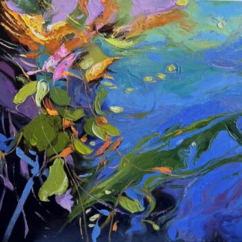 Painting titled "AQUA DREAMS" by Elena Mashajeva-Agraphiotis, Original Artwork, Oil