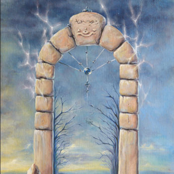 Painting titled "Двери, которых нет…" by Elena Morgun Trish, Original Artwork, Oil