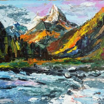 "Mountain river" başlıklı Tablo Elena Otieva tarafından, Orijinal sanat, Petrol