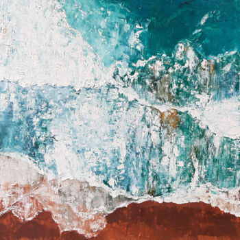 Painting titled "Bottomless ocean №4" by Elena Petrova, Original Artwork, Oil