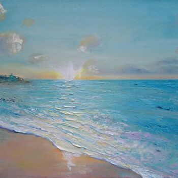 Painting titled "Sea №4" by Elena Petrova, Original Artwork, Oil