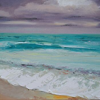 Painting titled "Sea №9" by Elena Petrova, Original Artwork, Oil