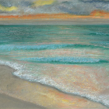 Рисунок под названием "Sea №9(Pastel)" - Elena Petrova, Подлинное произведение искусства, Пастель