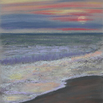 Рисунок под названием "Sea №10(Pastel)" - Elena Petrova, Подлинное произведение искусства, Пастель