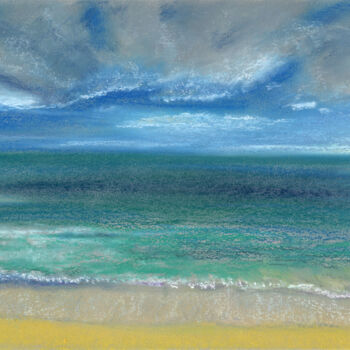 Рисунок под названием "Sea №16(Pastel)" - Elena Petrova, Подлинное произведение искусства, Пастель