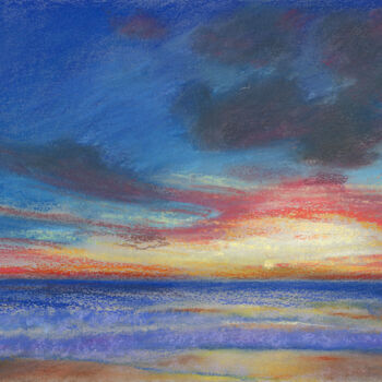 Рисунок под названием "Sea №19(Pastel)" - Elena Petrova, Подлинное произведение искусства, Пастель