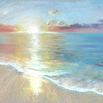 Рисунок под названием "Sea №2(Pastel)" - Elena Petrova, Подлинное произведение искусства, Пастель