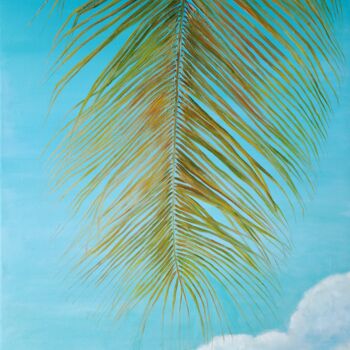 Картина под названием "Palm trees №3" - Elena Petrova, Подлинное произведение искусства, Масло
