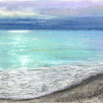 Tekening getiteld "Sea №26(Pastel)" door Elena Petrova, Origineel Kunstwerk, Pastel