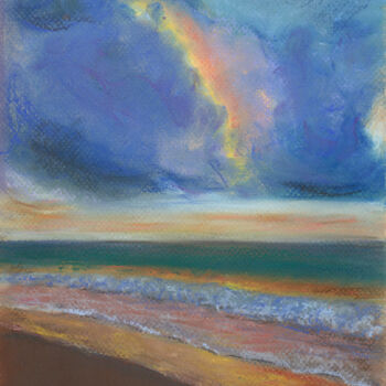 Рисунок под названием "Sea 23(Pastel)" - Elena Petrova, Подлинное произведение искусства, Пастель