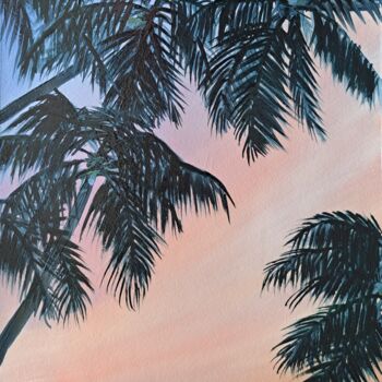 Peinture intitulée "Palm trees №6" par Elena Petrova, Œuvre d'art originale, Huile